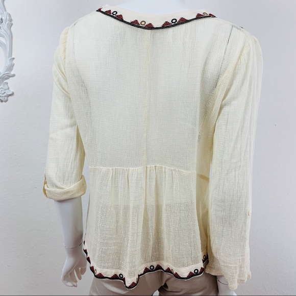 Altar’d State / Boho Cream Mesh Embroider - Picture 6 of 8